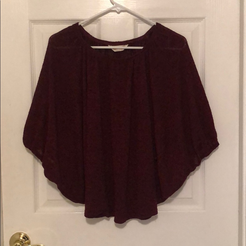 R. Rouge Small poncho/sweater material top